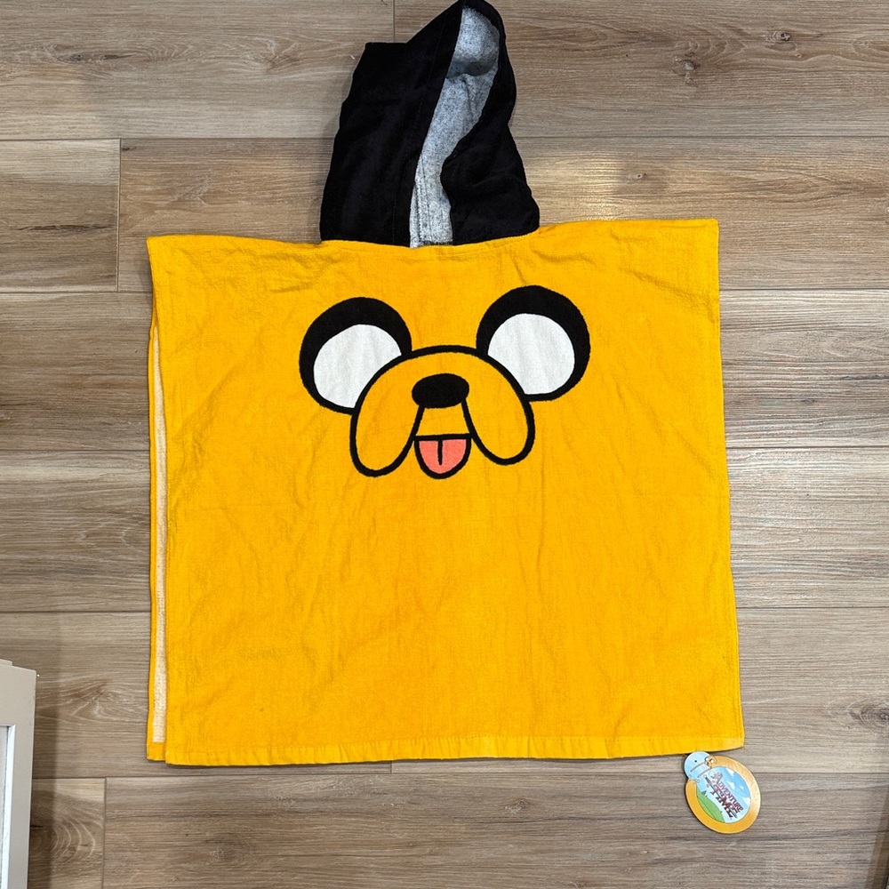 Cartoon Network Jake the Dog- Yellow and Black Hooded Towel